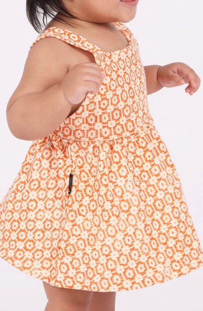 Shop Tiny Tribe Retro Pinafore Dress In Coral