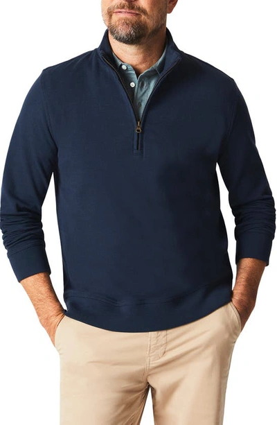 Shop Billy Reid Cullman Half Zip Pullover In Navy