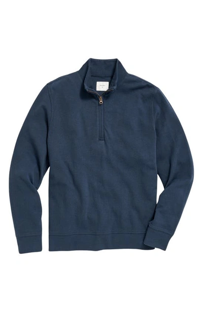 Billy Reid Cullman Half Zip In Navy
