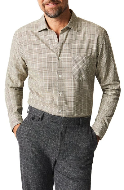Shop Billy Reid Standard Fit Glen Plaid Cotton Button-up Shirt In Olive