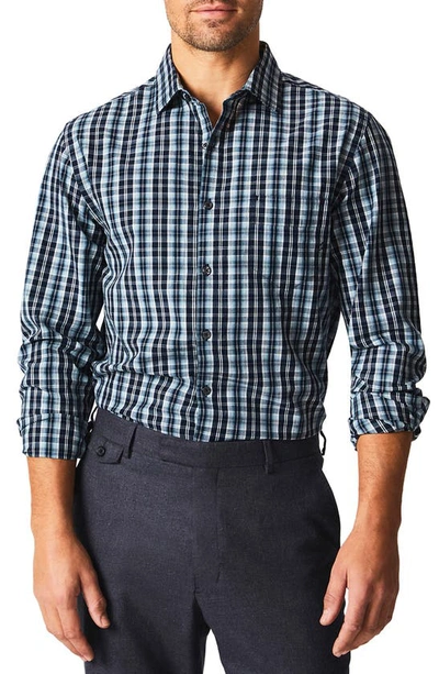 Shop Billy Reid Pickwick Plaid Button-up Oxford Shirt In Carbon Blue