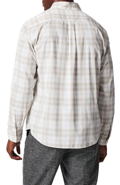 Shop Billy Reid Tuscumbia Standard Fit Plaid Cotton & Linen Button-down Shirt In Grey