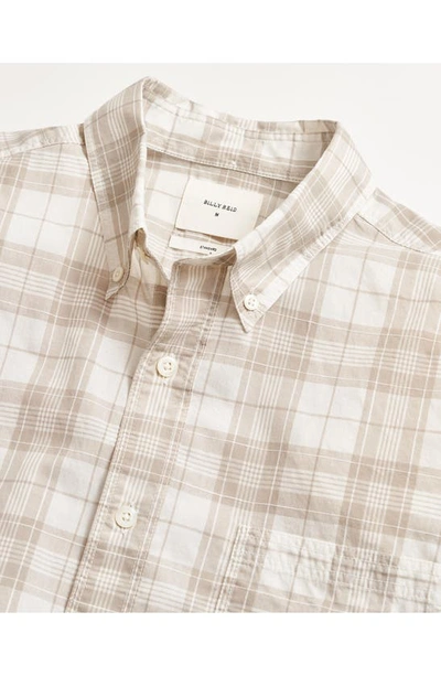 Shop Billy Reid Tuscumbia Standard Fit Plaid Cotton & Linen Button-down Shirt In Grey