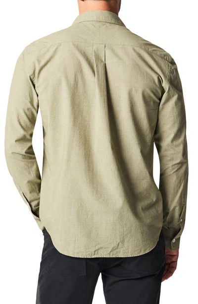 Shop Billy Reid John Basket Weave Pattern Button-up Shirt In Olive