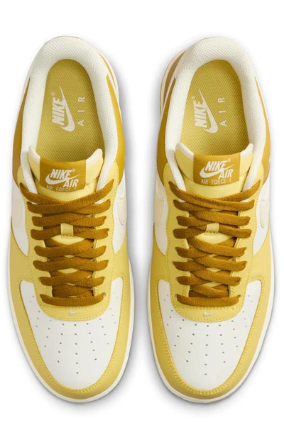 Shop Nike Air Force 1 '07 Basketball Sneaker In Bronzine/ Coconut Milk/ Gold