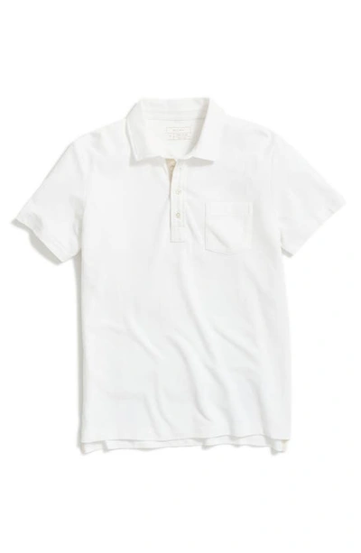 Billy Reid Pensacola Pima Cotton Piqué Polo In White