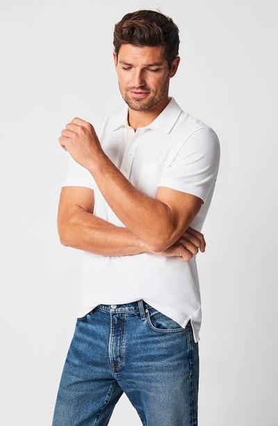 Billy Reid Pensacola Pima Cotton Piqué Polo In White