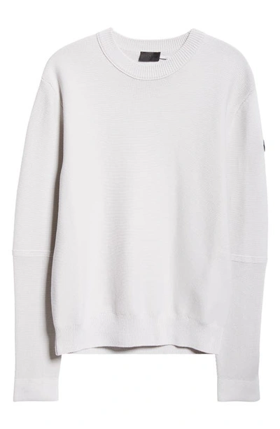Shop Moncler Cotton Crewneck Sweater In Hint Of Gray