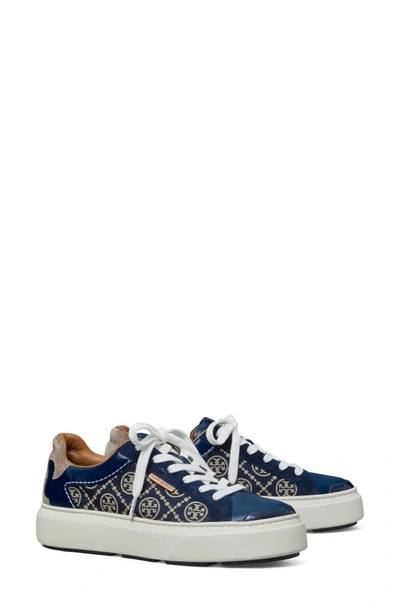 Shop Tory Burch Ladybug Sneaker In Navy T Mono / Perfect Navy