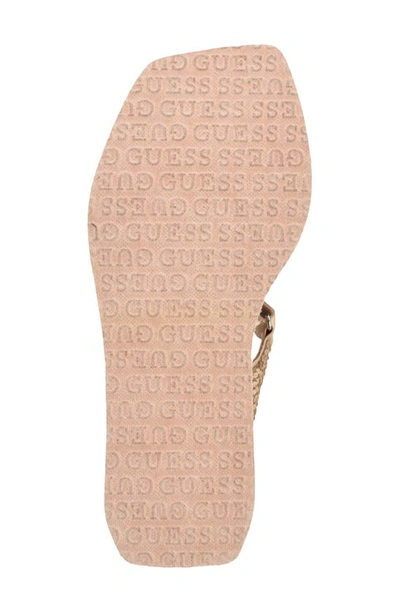 Guess Dawsin Slingback Platform Wedge Sandal In Light Natural