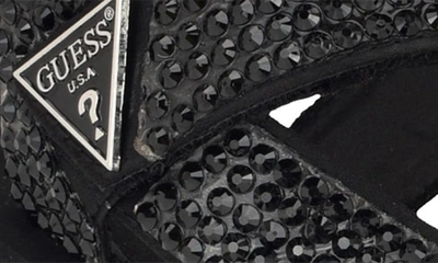 Shop Guess Dawsin Slingback Platform Wedge Sandal In Black