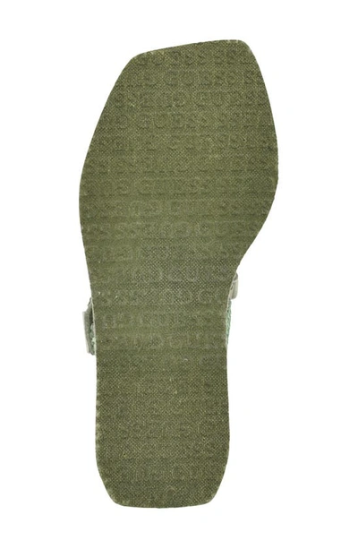 Guess Dawsin Slingback Platform Wedge Sandal In Light Green