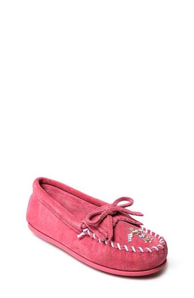 Shop Minnetonka Kids' Thunderbird 'animikii' Slip-on Shoe In Pink