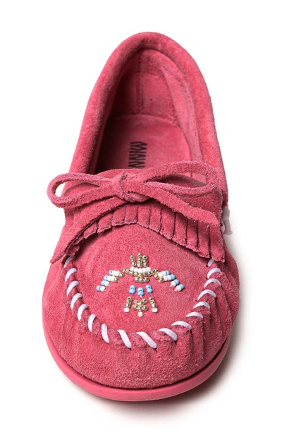 Shop Minnetonka Kids' Thunderbird 'animikii' Slip-on Shoe In Pink
