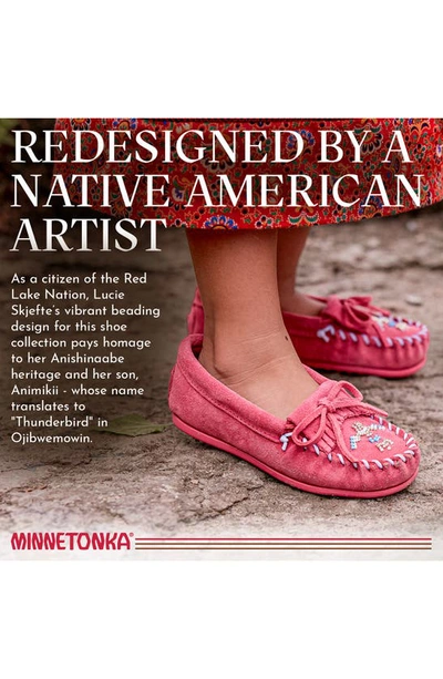 Minnetonka Kids' Thunderbird 'animikii' Slip-on Shoe In Pink