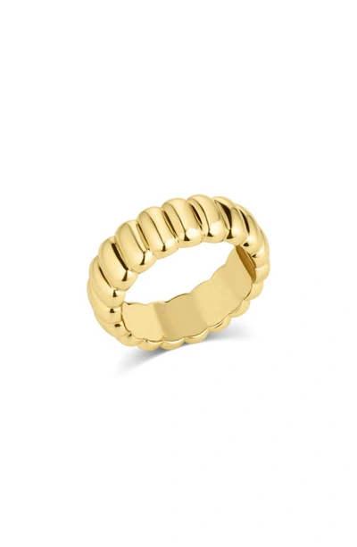 Shop Set & Stones Linear Ring In Gold