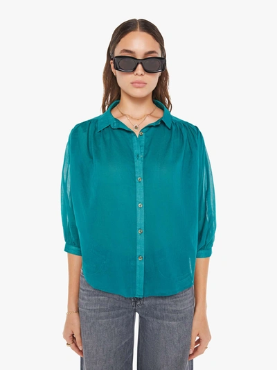 Shop Mother The Breeze Top Teal In Green - Size Small