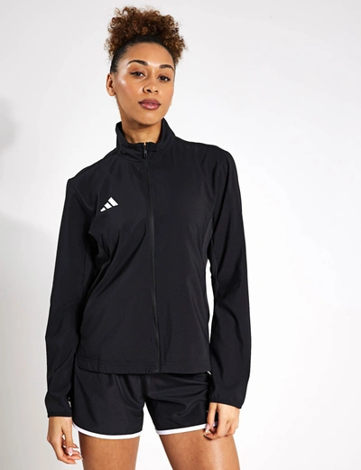Shop Adidas Originals Adidas Adizero Essentials Running Jacket In Black