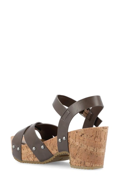 Shop Journee Collection Platform Sandal In Brown