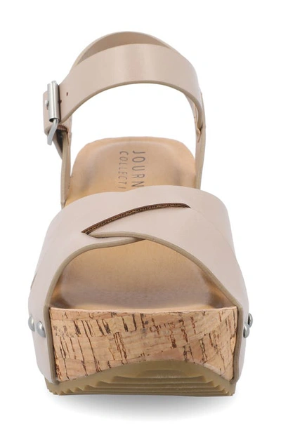 Journee Collection Platform Sandal In Taupe