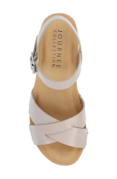 Journee Collection Platform Sandal In Taupe