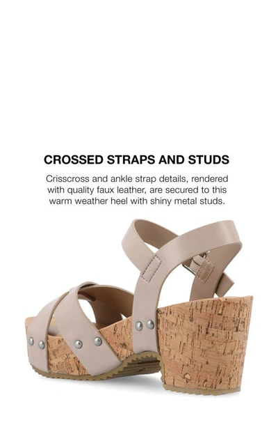 Journee Collection Platform Sandal In Taupe
