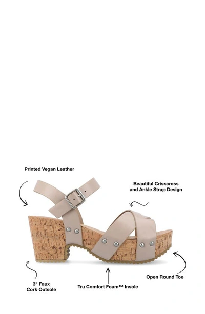 Journee Collection Platform Sandal In Taupe