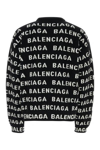 Shop Balenciaga Knitwear In Blackwhite