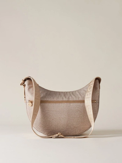 Shop Borbonese Luna Bag Middle Bags In C75 Sabbia