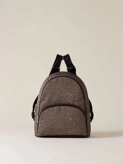 Shop Borbonese Zaino Medium Bags In X11 Op Naturale/nero