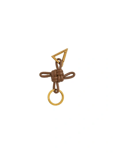 Shop Bottega Veneta Triangle Keychain Accessories In Brown