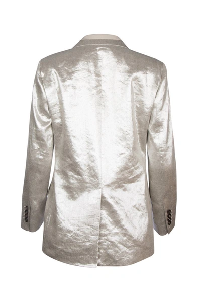 Shop Brunello Cucinelli Jackets And Vests In Silver