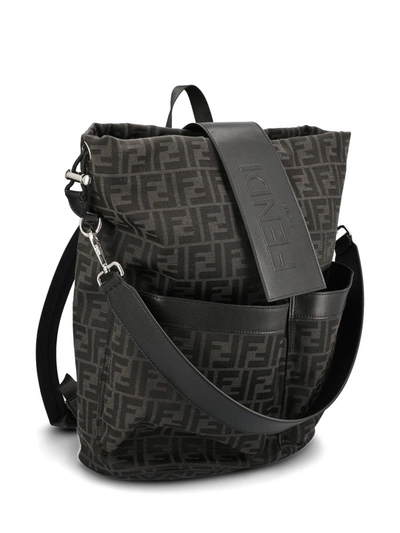 Shop Fendi Handbags In Asphalt+black+ballad.