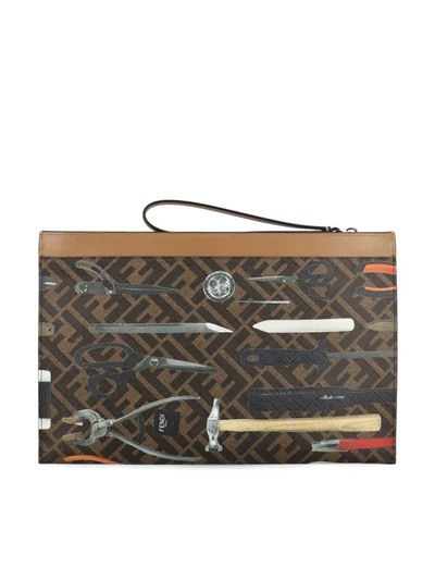 Shop Fendi Handbags In Tbmr+mlc+sand+p