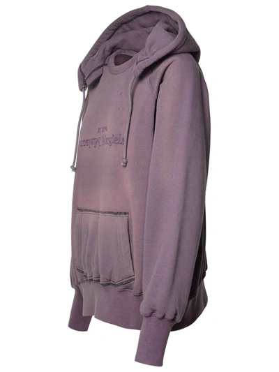 Shop Maison Margiela Purple Cotton Sweatshirt In Violet