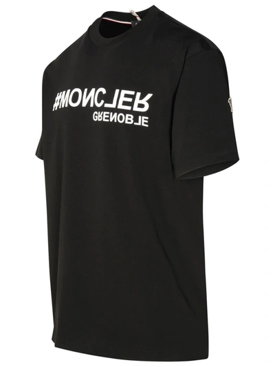 Shop Moncler Grenoble Black Cotton T-shirt