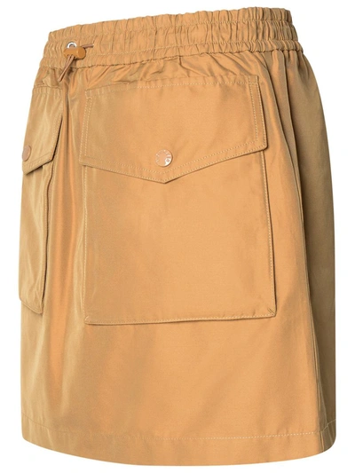 Shop Moncler Cargo Miniskirt In Beige