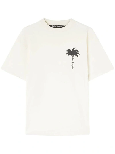 Shop Palm Angels Palm Tree T-shirt Clothing In White