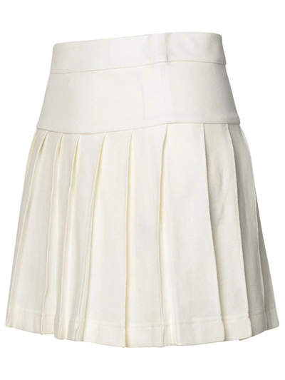 Shop Palm Angels White Cotton Miniskirt