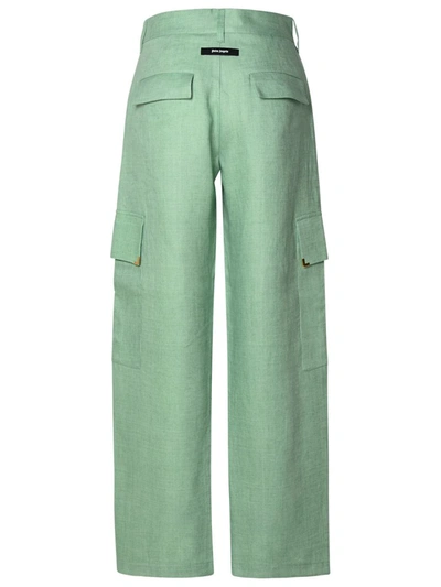 Shop Palm Angels Cargo Pants In Green