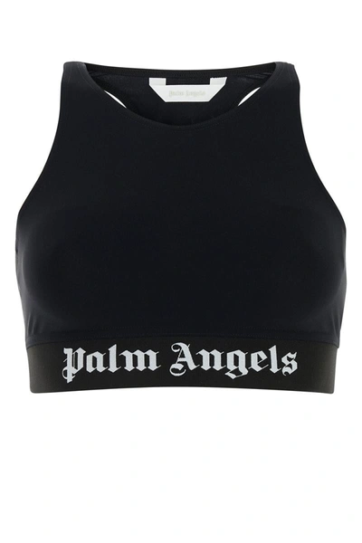 Shop Palm Angels Shirts In Blackwhit