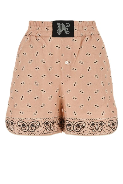 Shop Palm Angels Shorts In Pinkblack