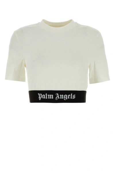 Shop Palm Angels T-shirt In Offwhite