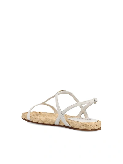 Shop Prada Sandals In White
