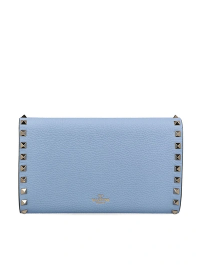 Shop Valentino Garavani Handbags In Popeline Blue