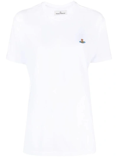 Shop Vivienne Westwood Multicolor Orb T-shirt Clothing In White