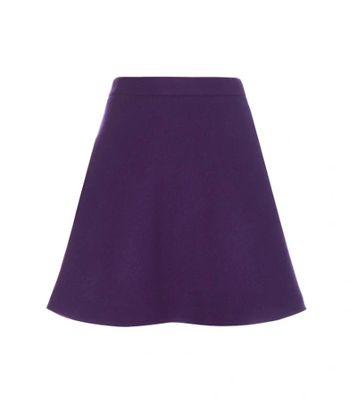 Miu Miu Wool Skirt In Viola