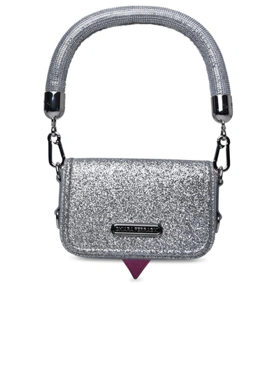 Shop Chiara Ferragni Small 'eyelike' Silver Polyester Bag