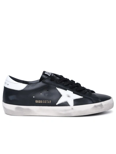 Shop Golden Goose 'super-star Classic' Black Leather Sneakers