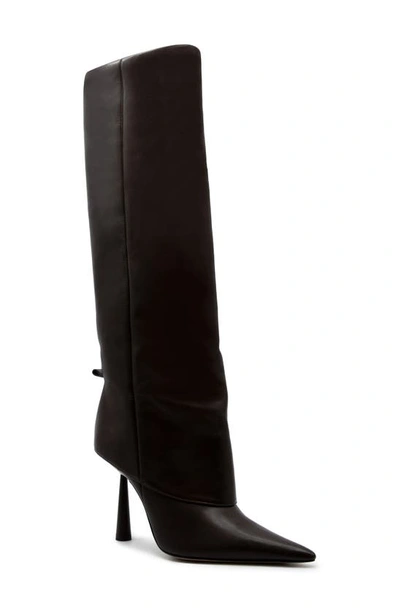 Shop Gia Borghini Rosie Pointed Toe Boot In Chocolate